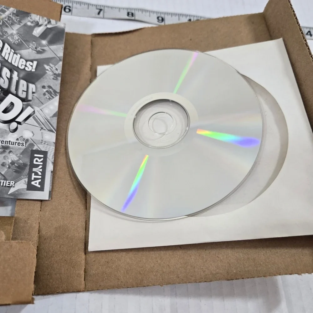 RollerCoaster‎ Tycoon 3 Gold PC CD-ROM 2005 Big Box Vintage Atari Soaked (CIB)